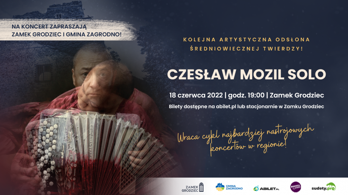 czesław mozil solo w zamku grodziec 18 czerwca 2022, godz 19:00